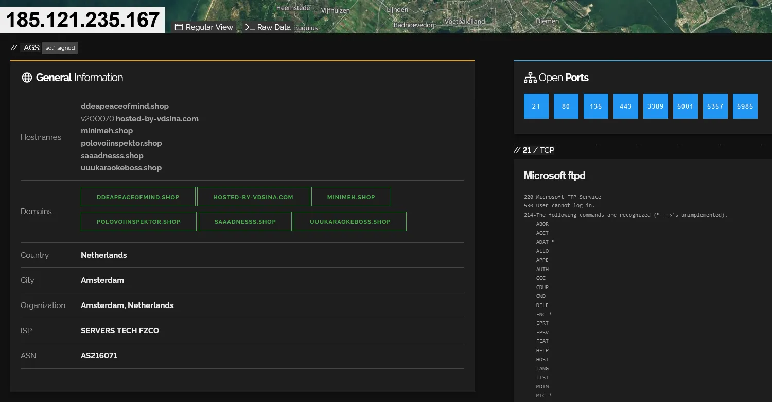 Shodan results